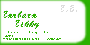 barbara bikky business card